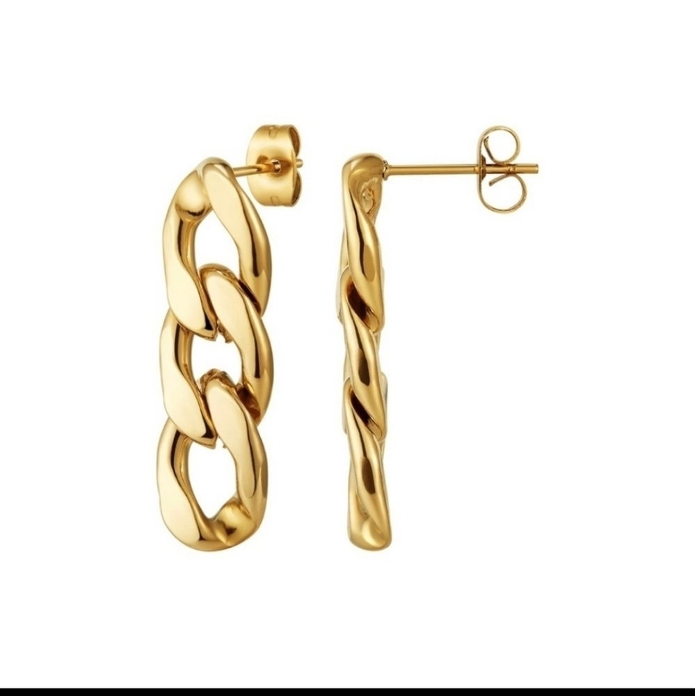 Thick cuban chain earrings - Picture 2 of 3